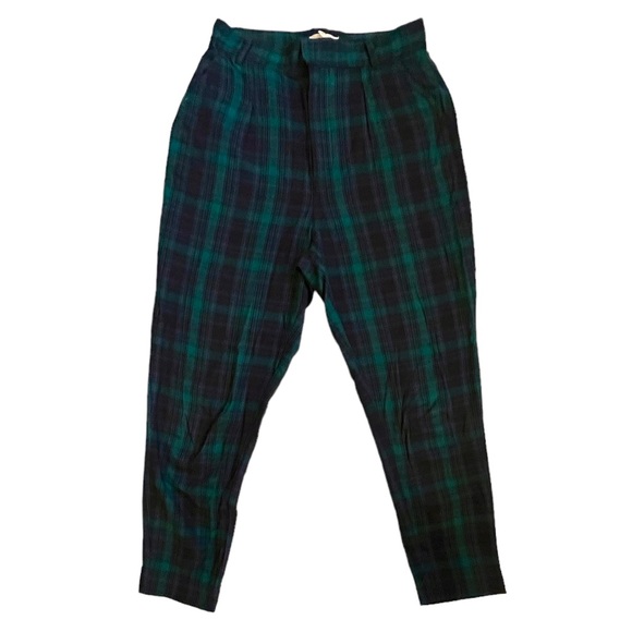 Silence + Noise High Waist Plaid Pants - Picture 1 of 4